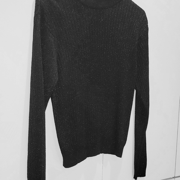 Talbots Petite Black Sparkle Sweater - Picture 3 of 5